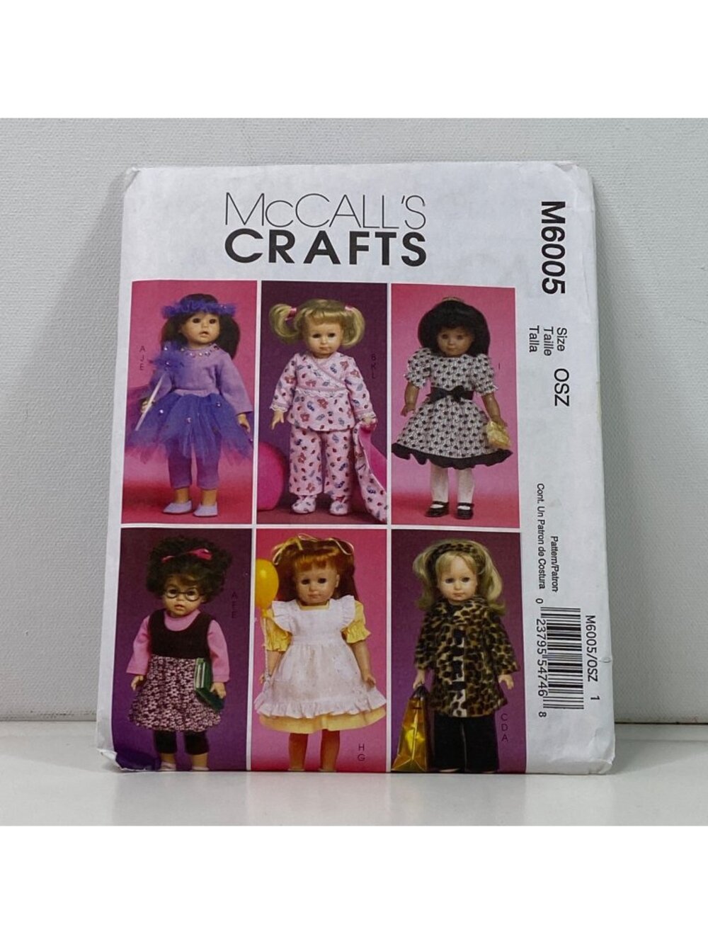 McCalls Crafts M6005 Doll Clothes Pattern Uncut For 18 Inch Dolls Variety Views